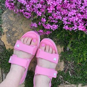 Stoney Clover Lane x Target Pink Two Strap Sandals | size 9